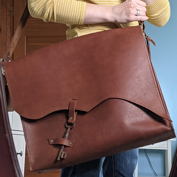 Genuine Leather Portfolio / Laptop / Messenger Bag - Picture 2 of 14